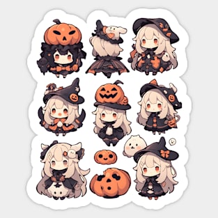 Kawaii Anime Halloween Sticker